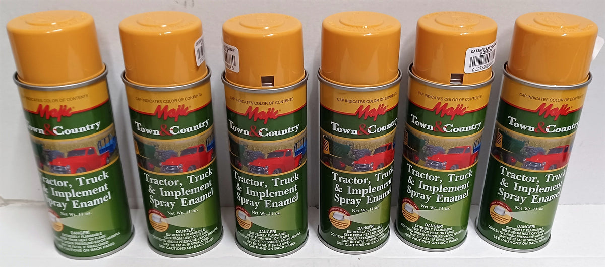6 Cans Caterpillar Yellow Spray Paint