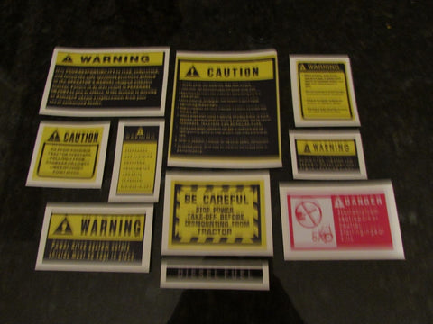 Standard Tractor Caution Warning Decals - D&M Supply Inc. 