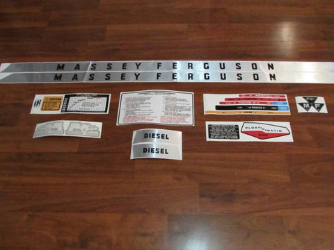 Deluxe Decal Set Compatible with Massey Ferguson 165 Tractor
