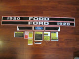 Decal Set with Caution Stickers Compatible with Ford 1920 Decal