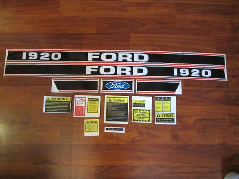 Decal Set with Caution Stickers Compatible with Ford 1920 Decal