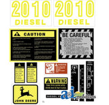 Decal Set with Caution Shift and Logo Compatible with John Deere 2010 Diesel Tractor