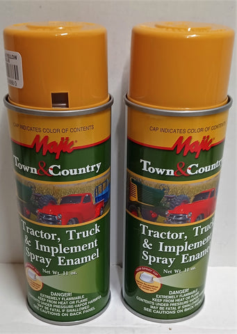 2 Cans King Kutter Implement Yellow Spray Paint