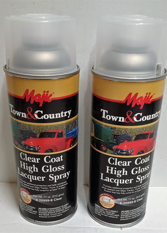 2 Cans Spray Clear Coat High Gloss Lacquer for Tractor Truck and Implement Paint