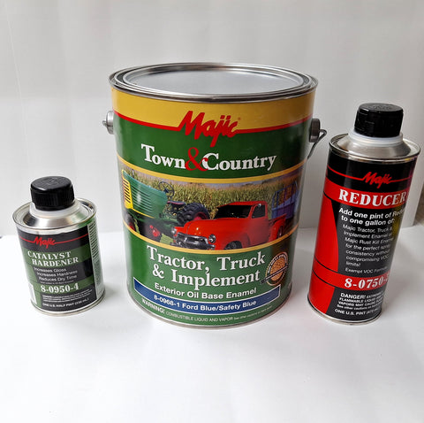 1 Gallon Blue Paint Kit for Ford Tractor or Truck with Hardener and Reducer