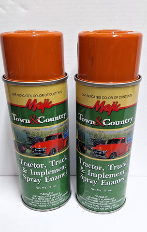 2 Cans Orange Spray Paint for Vintage Case Tractor