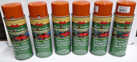 6 Cans Orange Spray Paint for Vintage Case Tractor