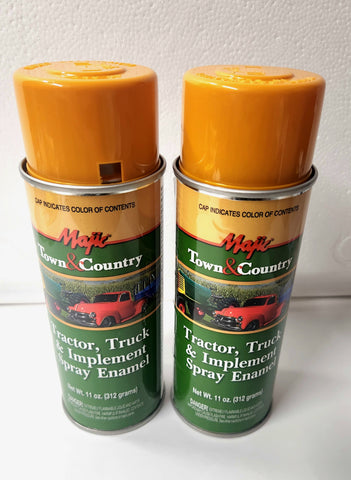 2 Cans Power Yellow Spray Paint for Vintage Case Tractor and Implement