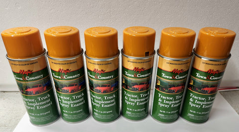 6 Cans Power Yellow Spray Paint for Vintage Case Tractor and Implement