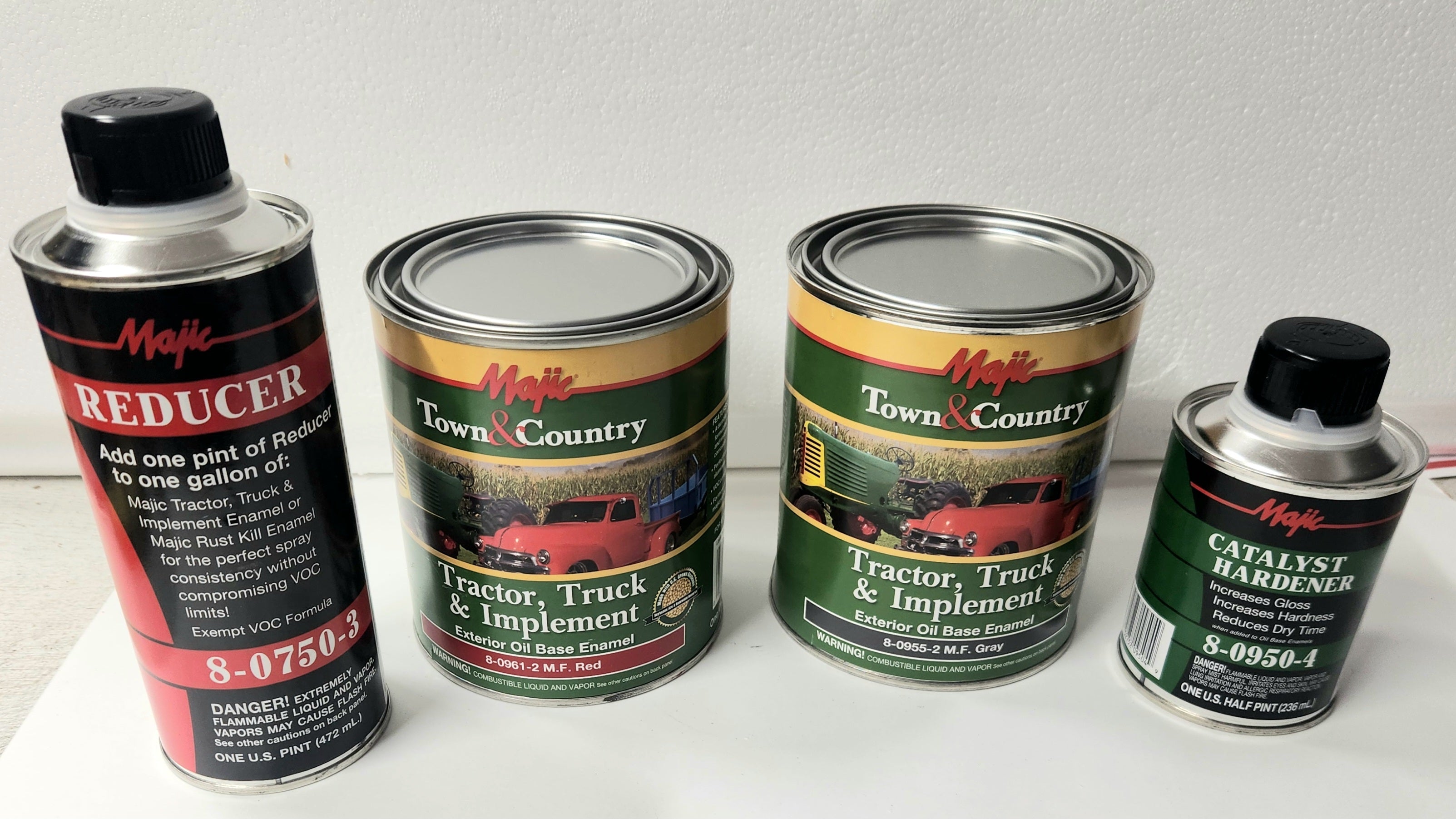 2 Qt Red Gray Paint Kit for Massey Ferguson Baler Tractor and Implement