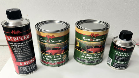 2 Qt Red Gray Paint Kit for Massey Ferguson Baler Tractor and Implement