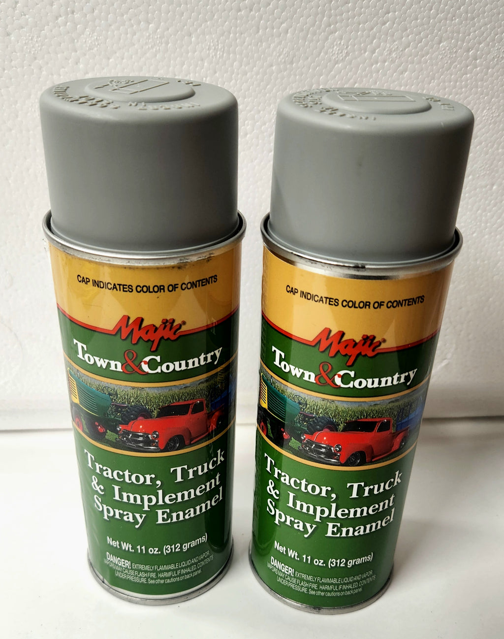 2 Cans Gray Primer Spray Paint for Tractor Car Truck Automotive and Implement