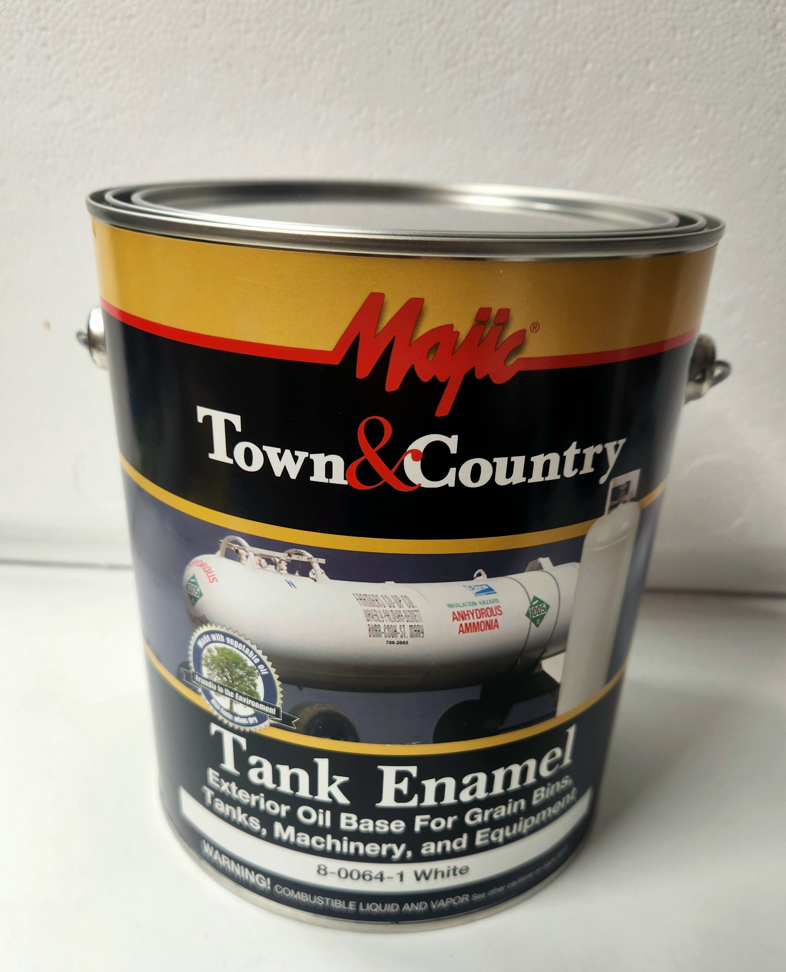 1 Gallon White Oil Base Tank Enamel Paint for Grain Bins Gas Propane Tank & More