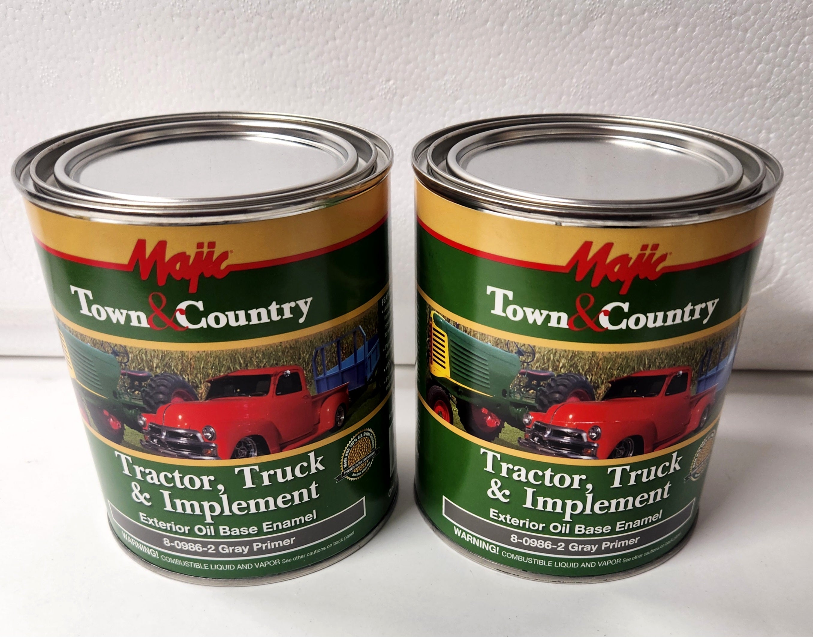 2 Qt Gray Oil Base Enamel Primer for Tractor Car Truck Automotive Implement