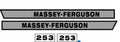 Decal Set Compatible with Massey Ferguson 253 Tractor