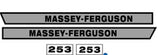 Decal Set Compatible with Massey Ferguson 253 Tractor