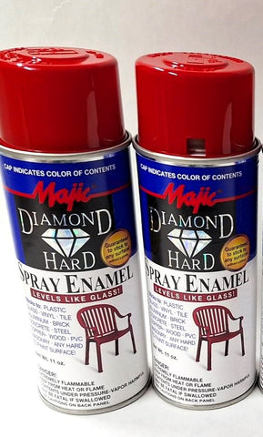 2 Cans Diamond Hard Red Gloss Spray Paint for Car Truck Lawnmower Tractor Motorcycle Furniture