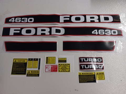 Ford Tractor 4630 Turbo Decal Set