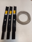 DMB1LP1001 To fit-Land Pride 72" Lawn Mower Blades and Belt Set