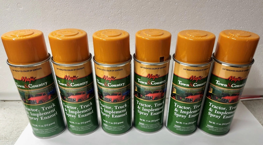 6 Cans Power Yellow Spray Paint for Case Skid steer Loader Construction Dozer