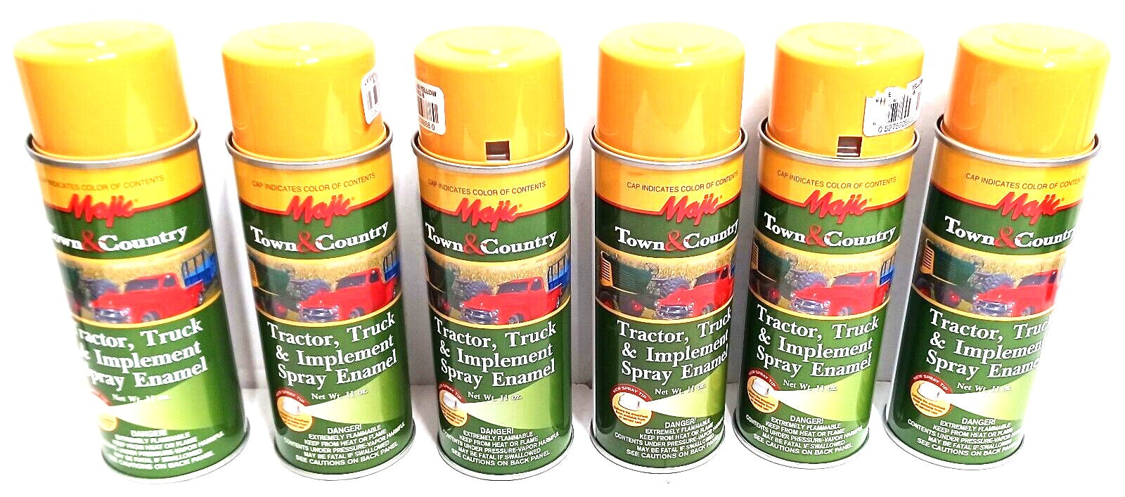 6 Cans of Yellow Tractor and Implement Spray Paint for Cub Cadet