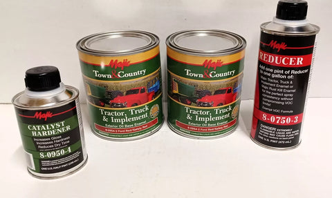 2 Qt Red Paint Kit for Ford Tractor and Implement with Hardener and Reducer