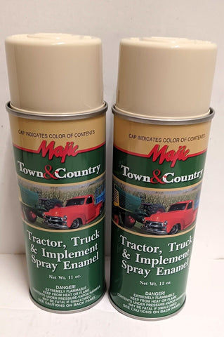 2 Cans IH International Farmall Off White Cream Heavy Duty Tractor Spray Paint