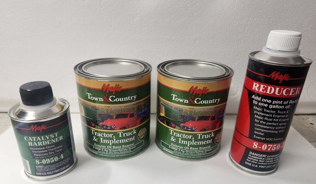2 Qt Paint Kit for John Deere Tractor Ag Safety Green with Hardener and Reducer