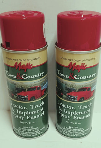 2 Cans Ford Tractor and Implement  Gloss Red Spray Paint