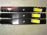 3 Predator mulching mower blades to fit Ferris 52" cut CTR52 H1618B H2020K R52R