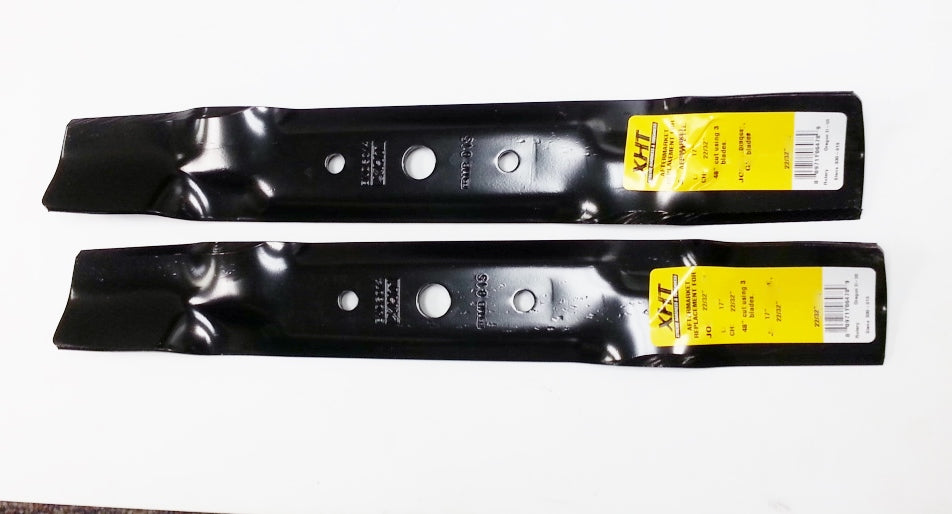 Set of 2 XHT High Lift John Deere Lawnmower Blades M170639