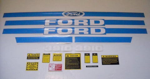 Ford 3910 Tractor Decal Set with Caution Decals - D&M Supply Inc. 