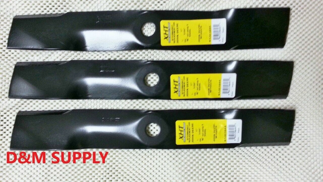 Set of 3 John Deere 54" XHT Lawn Mower blades Z525E Z535M Z540M Z425 Z435 Z445