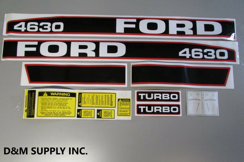 FORD TRACTOR 4630 Decal Set Stickers with caution labels (1115-1552)