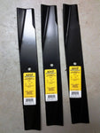 Set of 3 XHT Heavy Duty Sears Craftsman Roper AYP 44" Lawn Mower Blades - D&M Supply Inc. 