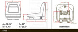 John Deere Mower Seat GT235 GT245 LX255 LX277 GX345 225 GX355 LX280 LX288 GX325 - D&M Supply Inc. 