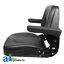 Kubota Universal Tractor Seat with Flip Up Arms and Slide Track ,Black - D&M Supply Inc. 