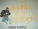 10 Pack Hay Rake Teeth and hold down clips to fit New Holland 55 56 57 256 258
