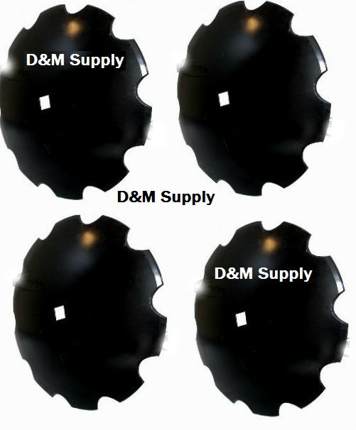 4 Pack Disc Harrow Blade 20" Notched Fits 1" - 1 1/8" Axle Fits Many Brands
