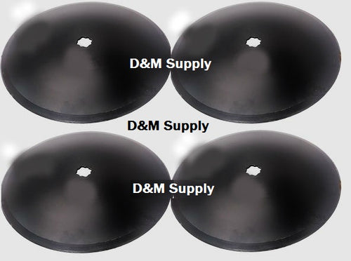 4 Pack Disc Harrow Blade 16" Plain Fits 1" x 1 1/8" Axle Fits Many Brands