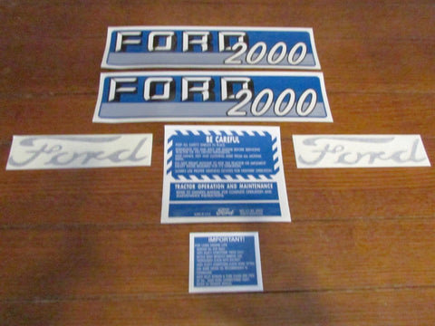 Ford 2000 Tractor Decals with Caution Decals - D&M Supply Inc. 