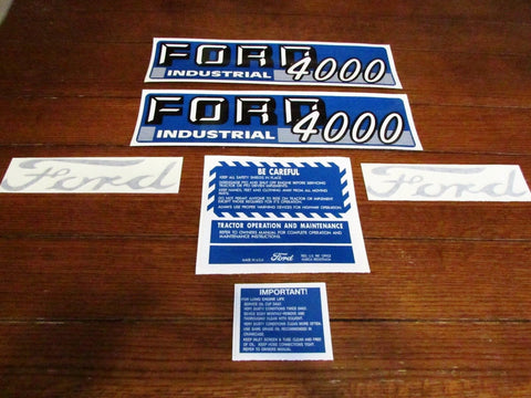 Ford 4000 Industrial Tractor Decals with Caution Decals - D&M Supply Inc. 