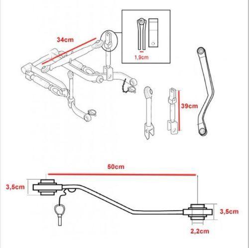 Kubota Tractor 3pt Hitch Linkage Kit 3 Point Arms for B Model - D&M Supply Inc. 