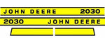 John Deere 2030E Tractor Decals - D&M Supply Inc. 