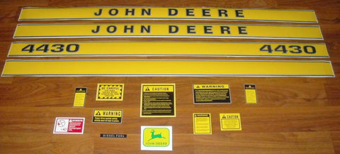John Deere 4430 Tractor Hood Decals with Caution Decals and Logo - D&M Supply Inc. 