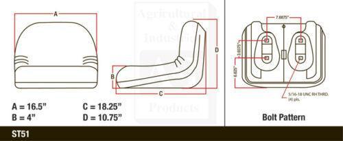 John Deere Lawn Tractor Seat for 100 Series Mower L100 L105 L110 L111 X110 - D&M Supply Inc. 