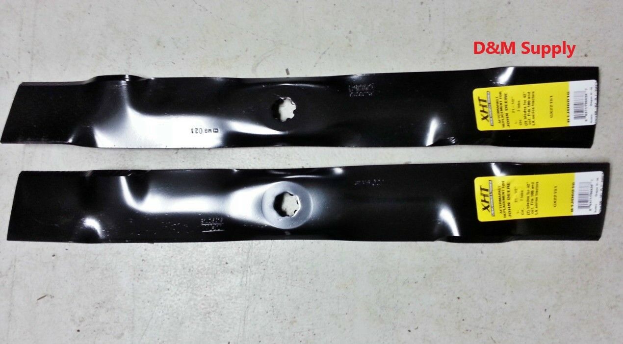 set of 2 John Deere 42" Lawn Mower Blades E100 E110 E120 E130