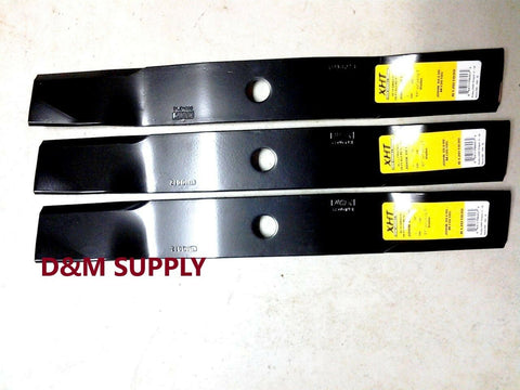 set of 3 XHT 54" mower blades to fit John Deere M136195 Ztrak M653 M655 F620