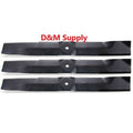 Set of 3 heavy duty XHT Grasshopper 61" mower blades 320244 10102 contour
