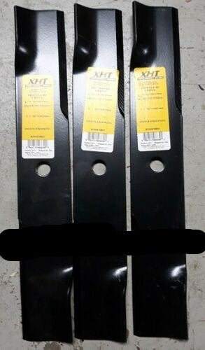 HS1001 Set of 3 XHT lawn mower blades to fit Hustler 44" 784256 Z Super Z Short Cut